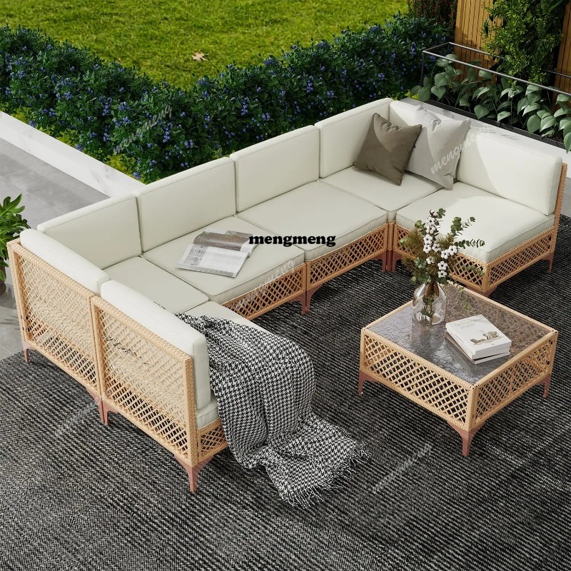 Outdoor Furniture Fire Pit - 9-Piece Outdoor Patio Furniture Set with
