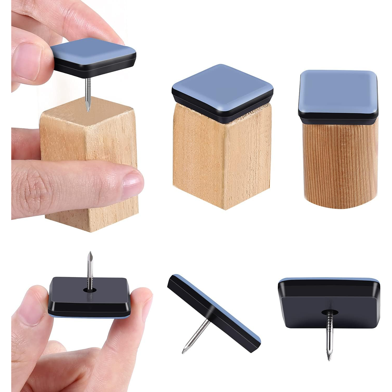 Outdoor Furniture Pads - 10Pcs Square Nail On Chair Leg
