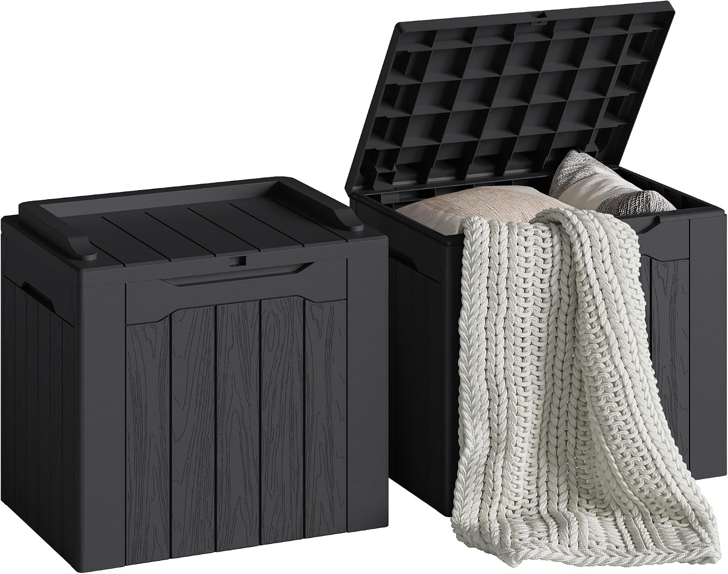 Outdoor Furniture For Pool - Devoko 30 Gallon Resin Deck Box