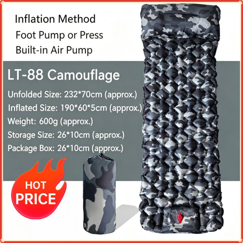 Outdoor Furniture Pillows - Outdoor Camping Inflatable Mattress Sleeping Pad
