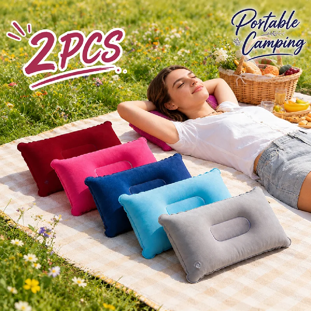 Outdoor Furniture Pillows - 2Pcs Inflatable Travel Pillows Portable Ultralight