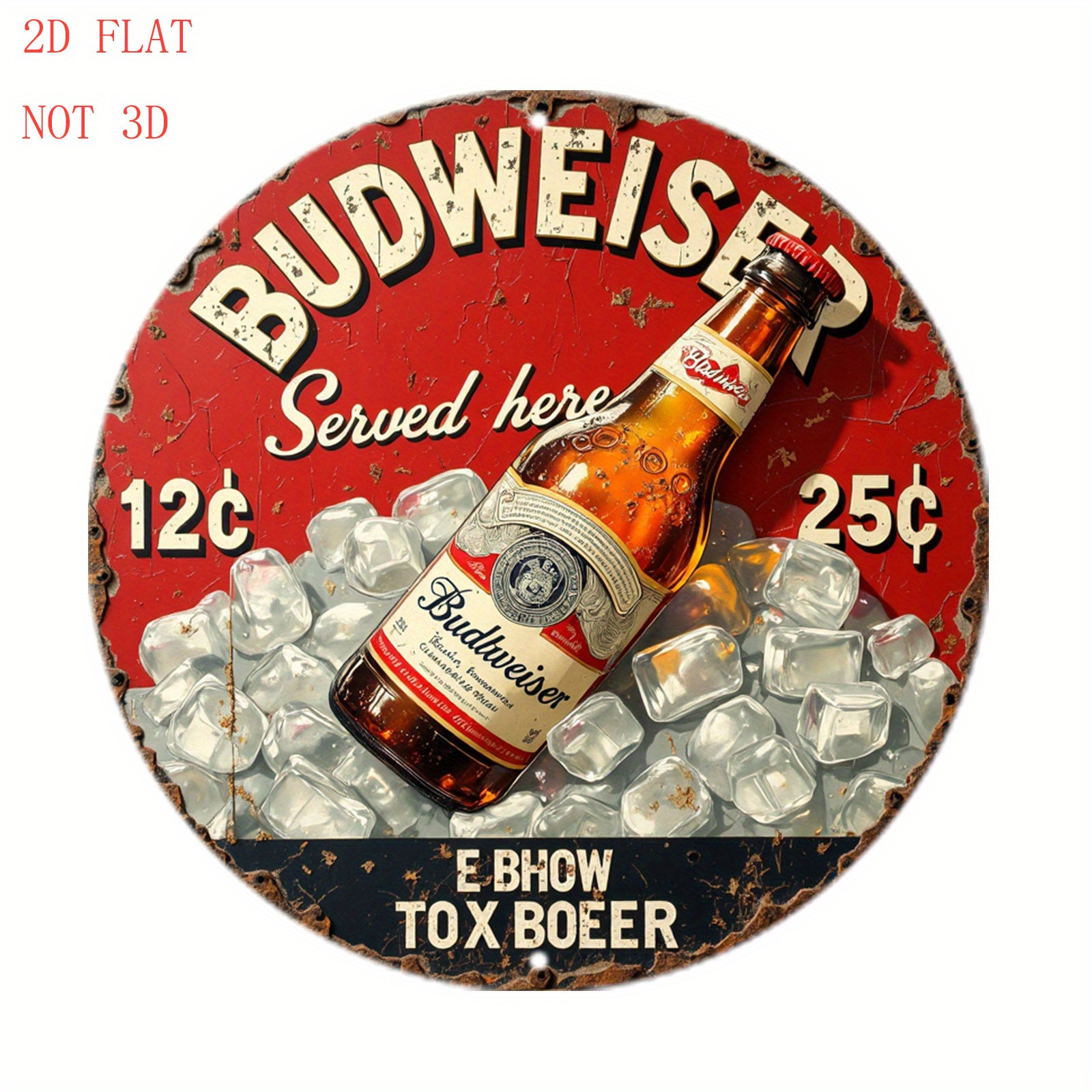 1pc Vintage Beer Logo Metal Wa - Outdoor Furniture Metal 评论和价格
