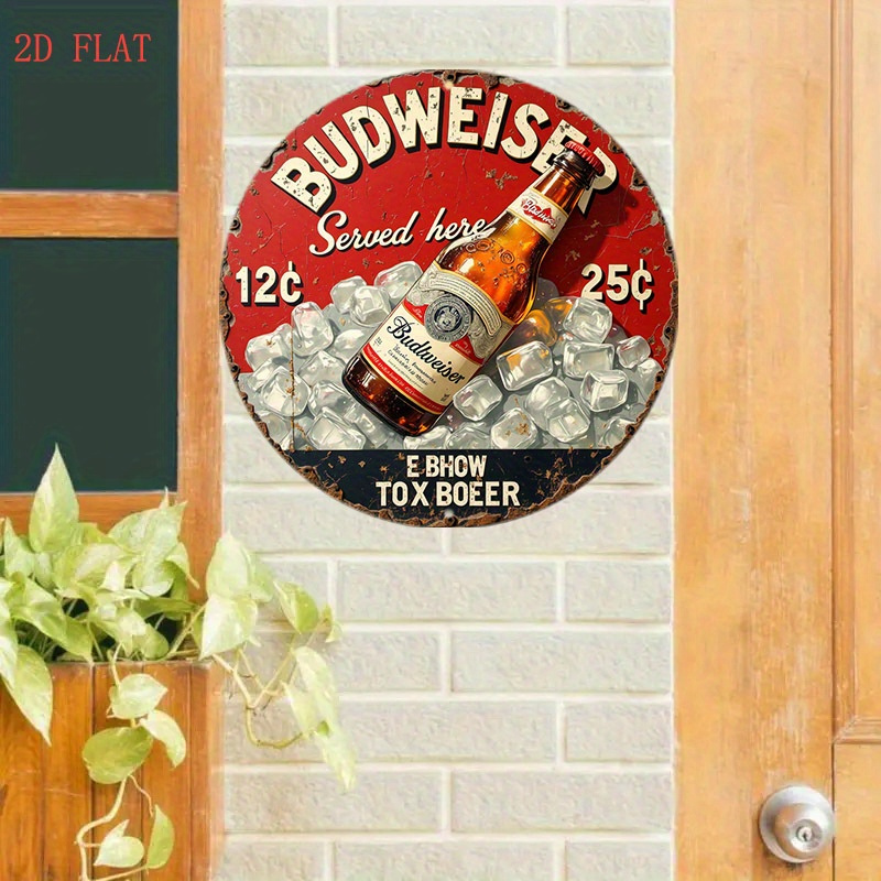 1pc Vintage Beer Logo Metal Wa - Outdoor Furniture Metal 评论和价格
