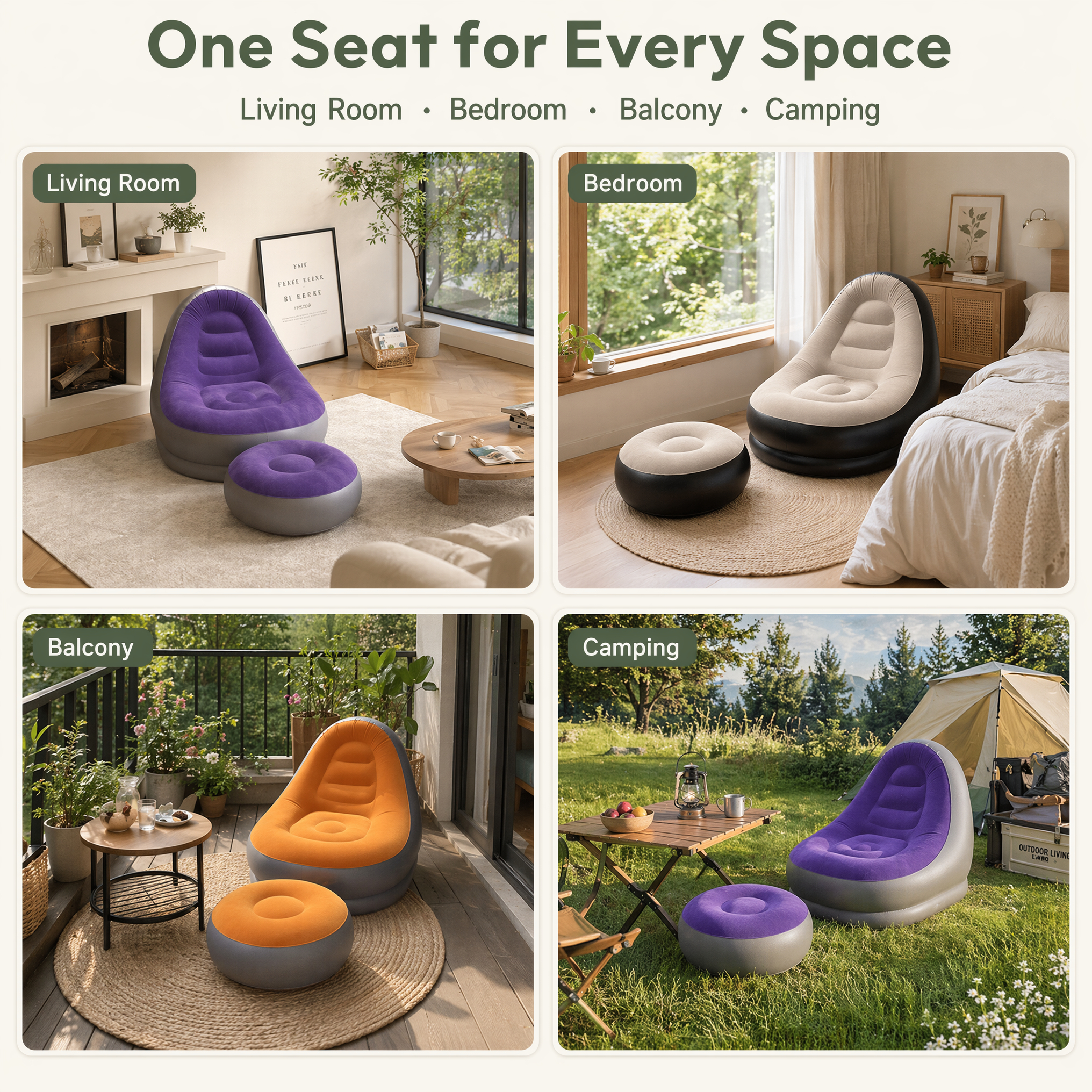 2 IN 1 Inflatable Sofa with St - Outdoor Furniture Lounge 评论和价格