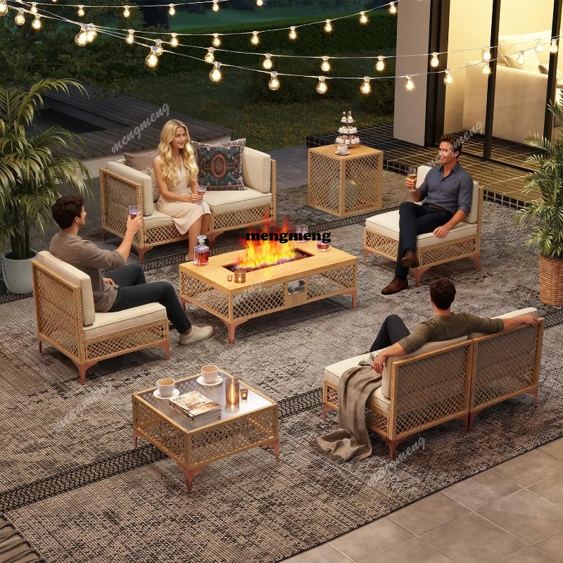 9-Piece Outdoor Patio Furnitur - Outdoor Furniture Fire Pit 评论和价格