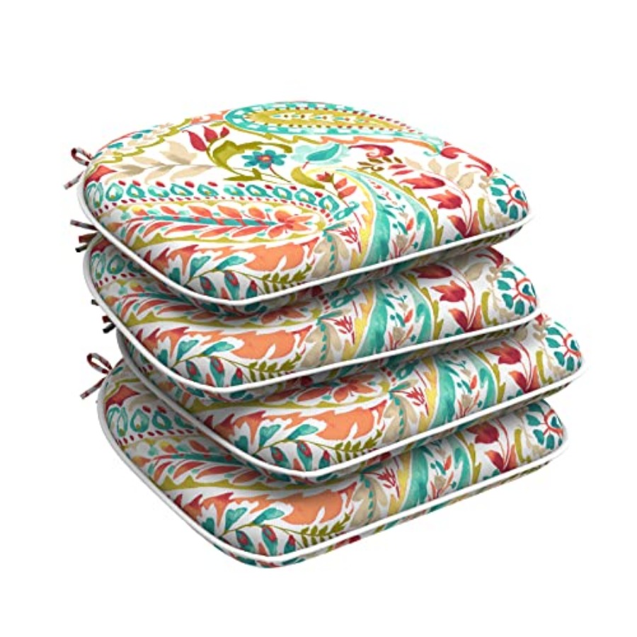Set of 4 Outdoor Chair Cushion - Outdoor Furniture Pads 评论和价格