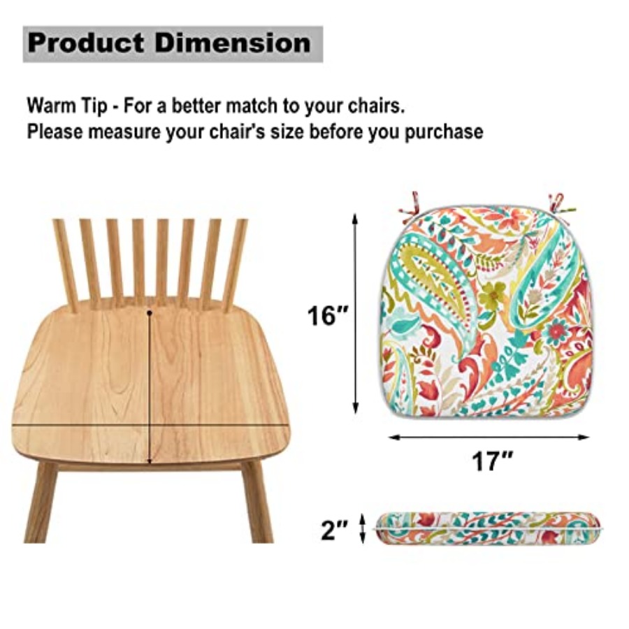 Set of 4 Outdoor Chair Cushion - Outdoor Furniture Pads 评论和价格