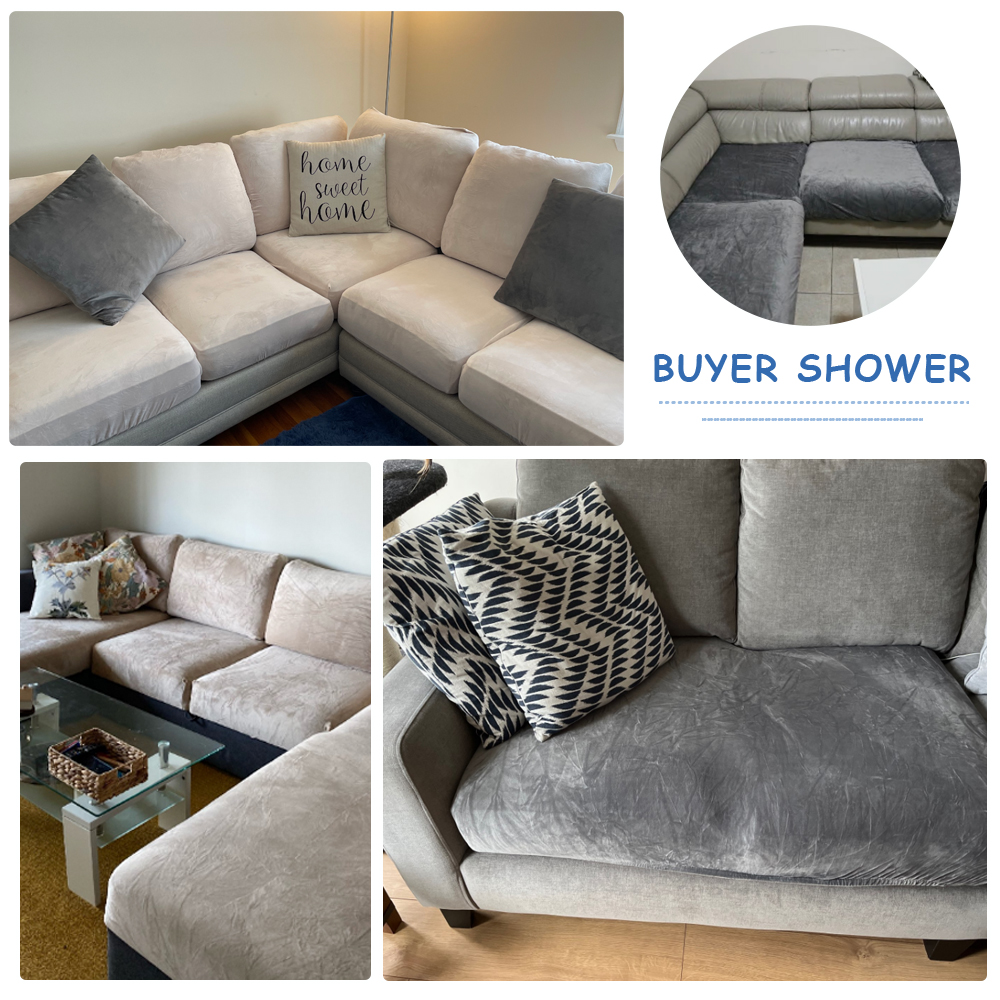 Velvet Sofa Seat Cushion Cover - Outdoor Furniture L Shape 评论和价格