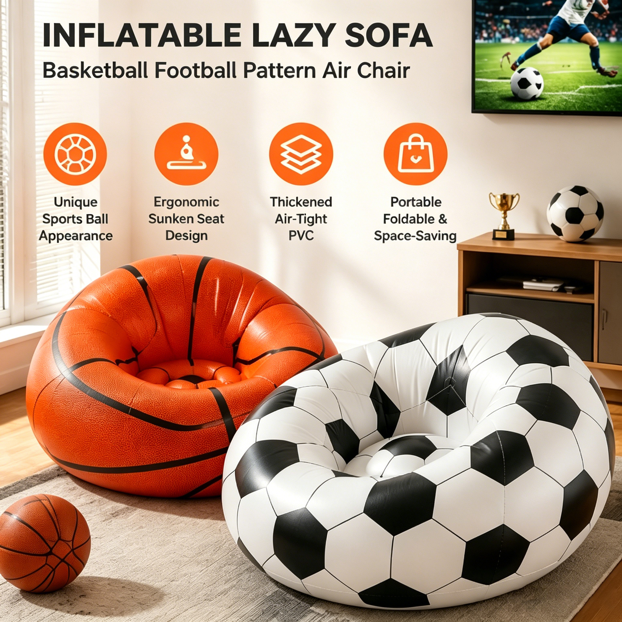 Inflatable Sofa Basketball Foo - Outdoor Furniture Lounge 评论和价格