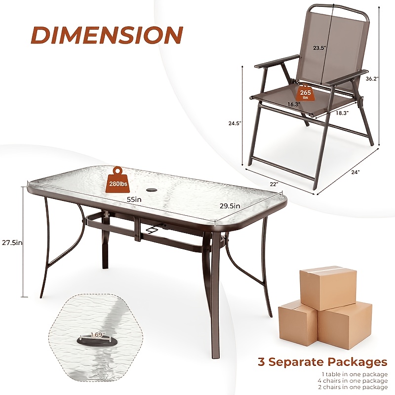 7-Piece Outdoor Dining Set Wit - Outdoor Furniture Dining Set 评论和价格
