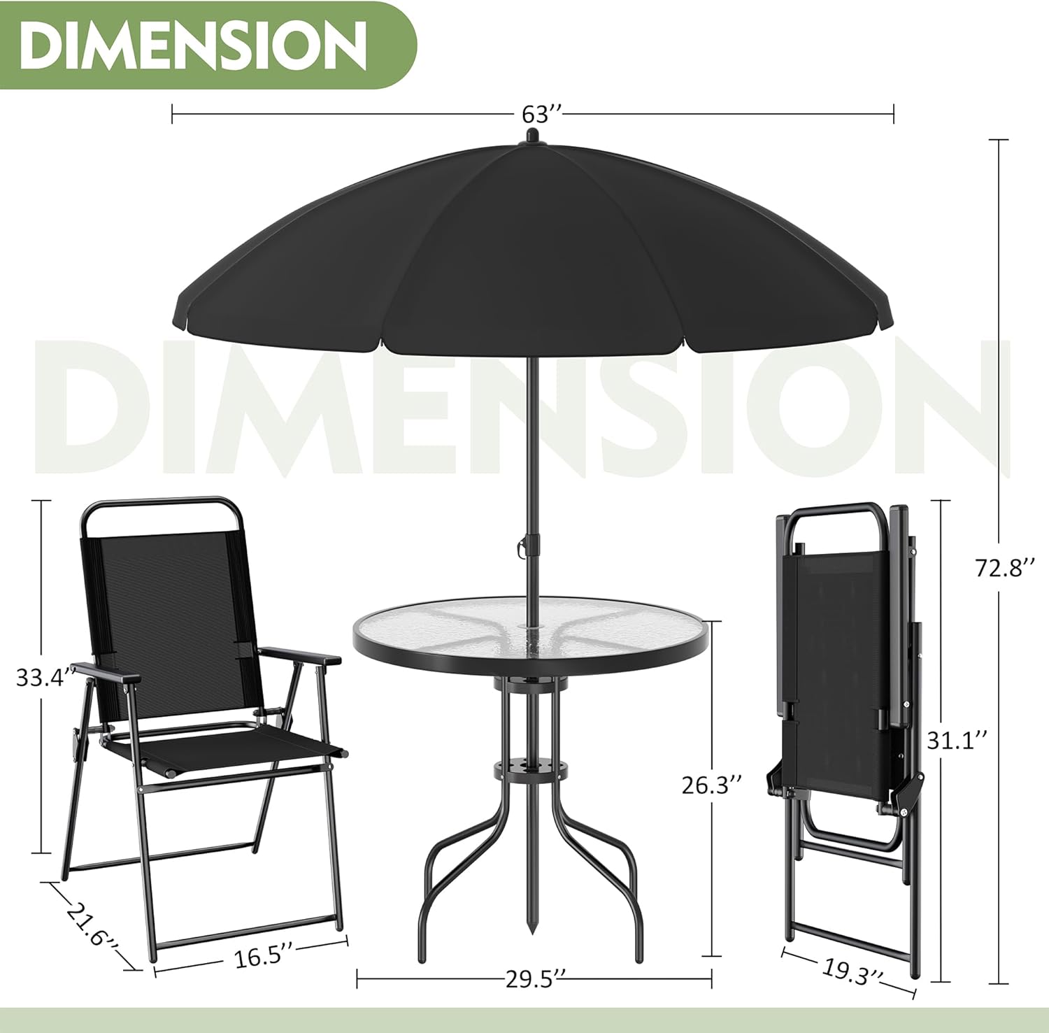 6-Piece Outdoor Patio Dining S - Outdoor Furniture Dining Set 评论和价格