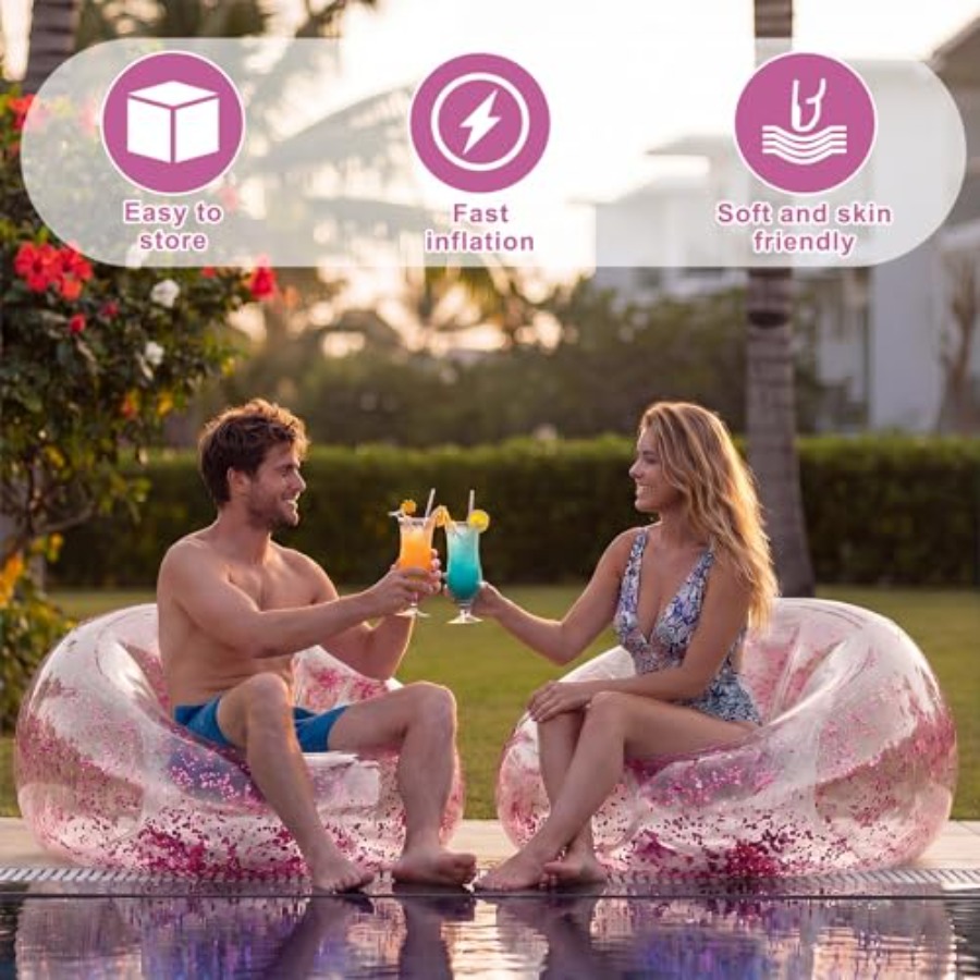 6 Pcs Inflatable Bean Bag Chai - Outdoor Furniture Lounge 评论和价格