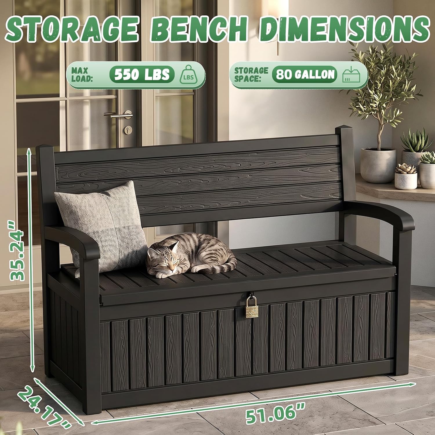 Large Outdoor Storage Bench De - Outdoor Furniture For Pool 评论和价格
