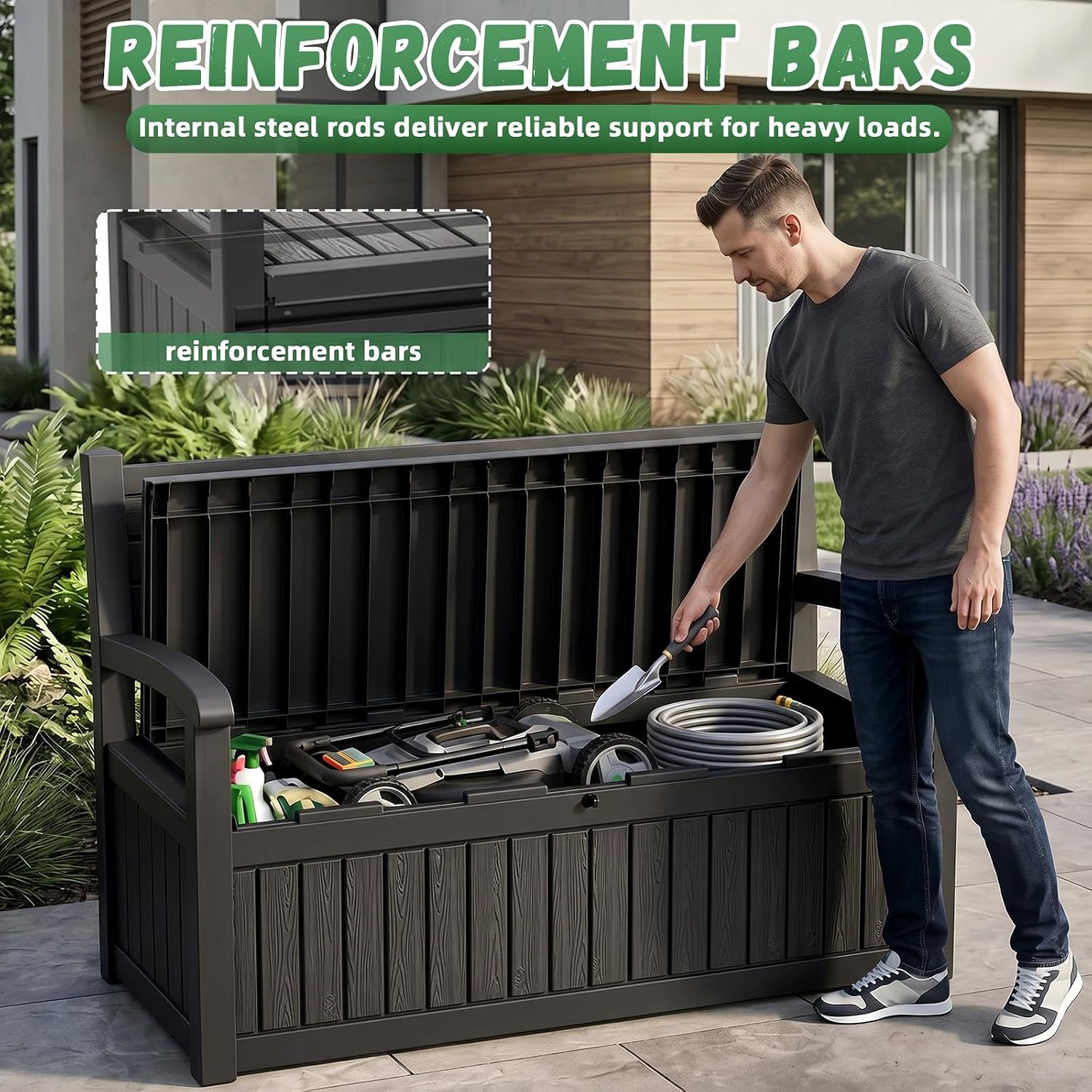 Large Outdoor Storage Bench De - Outdoor Furniture For Pool 评论和价格