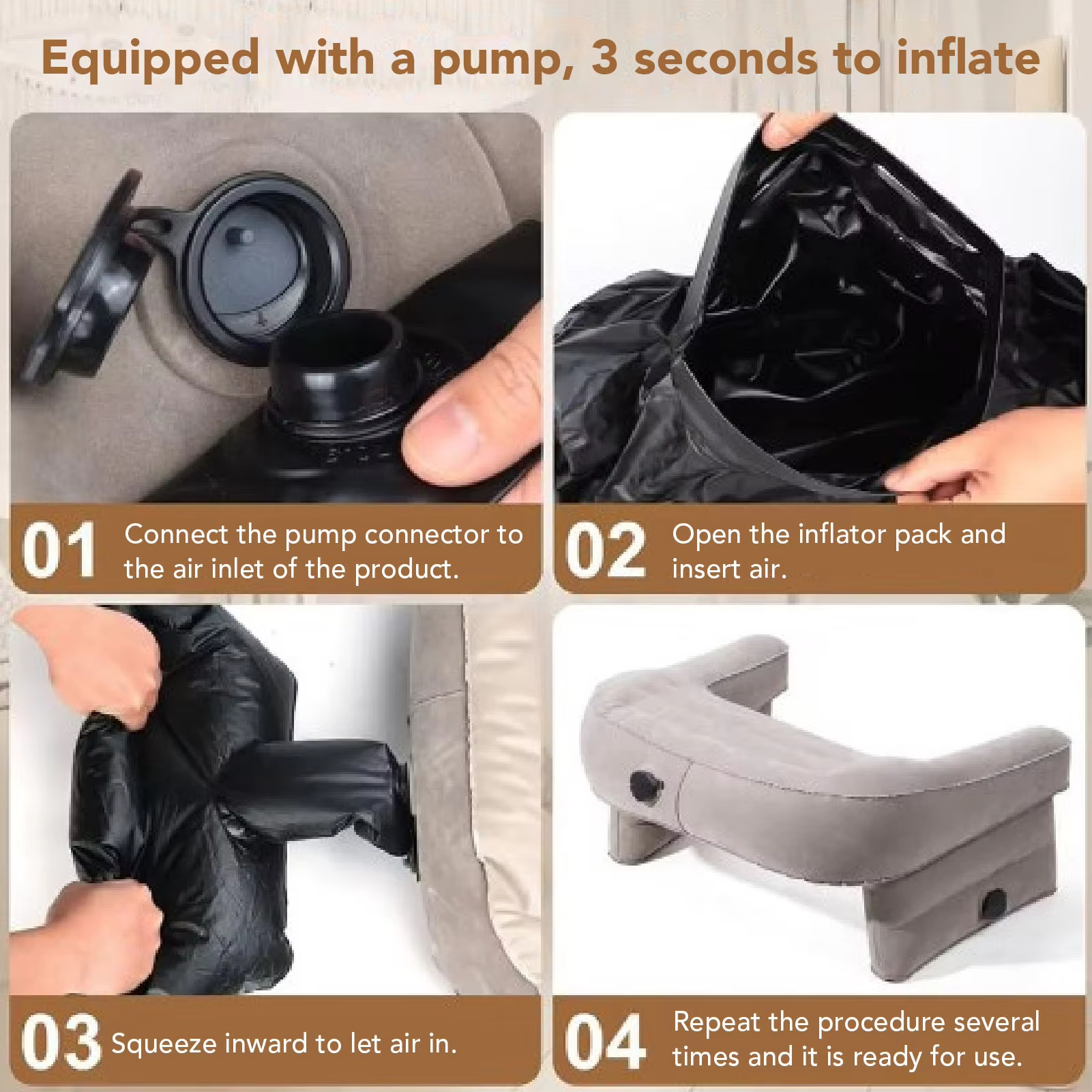 Inflatable Lap Desk Pillow Inf - Outdoor Furniture Pillows 评论和价格