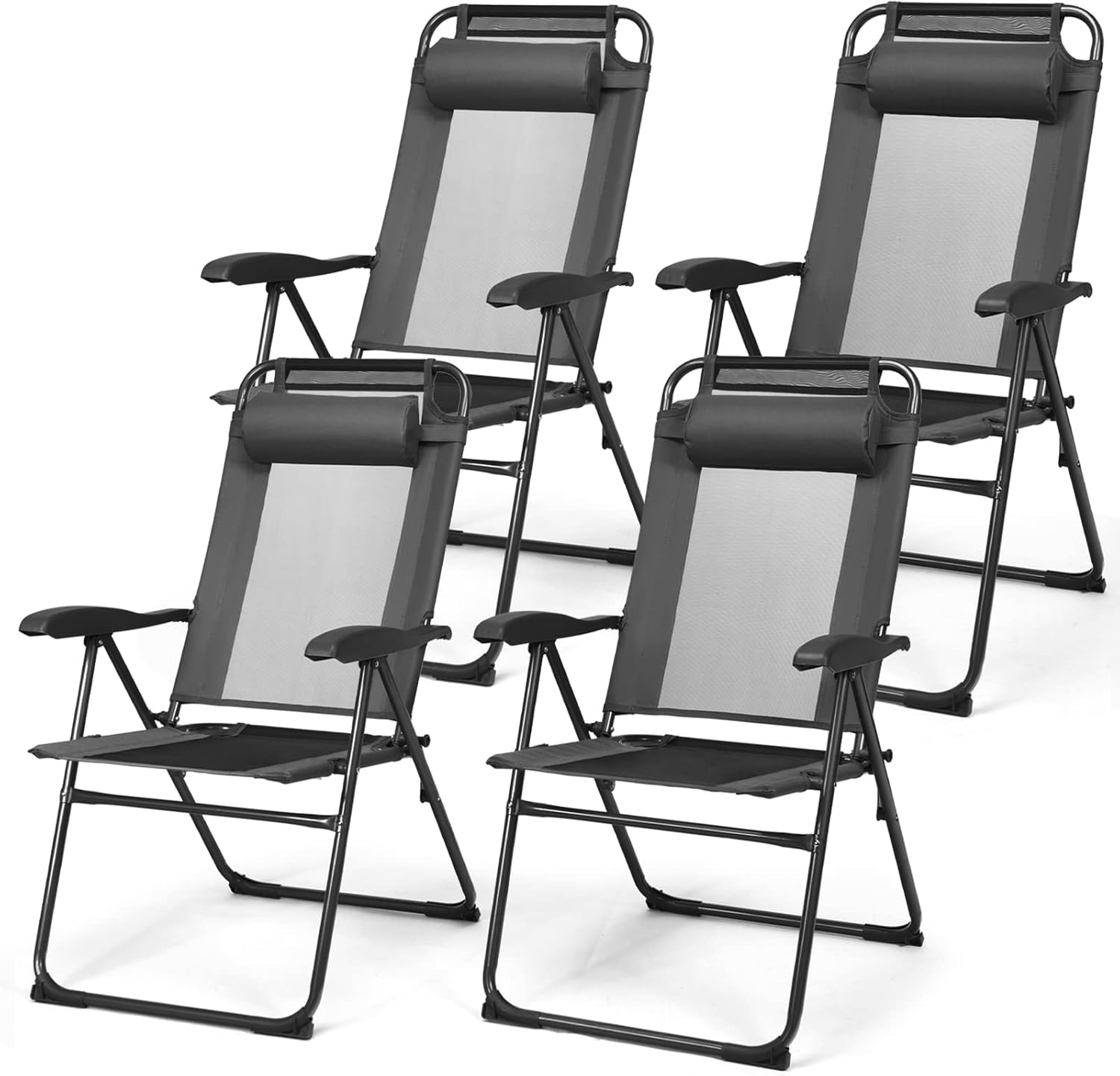 Set Of Four Metal Folding Pati - Outdoor Furniture Dining Set 评论和价格