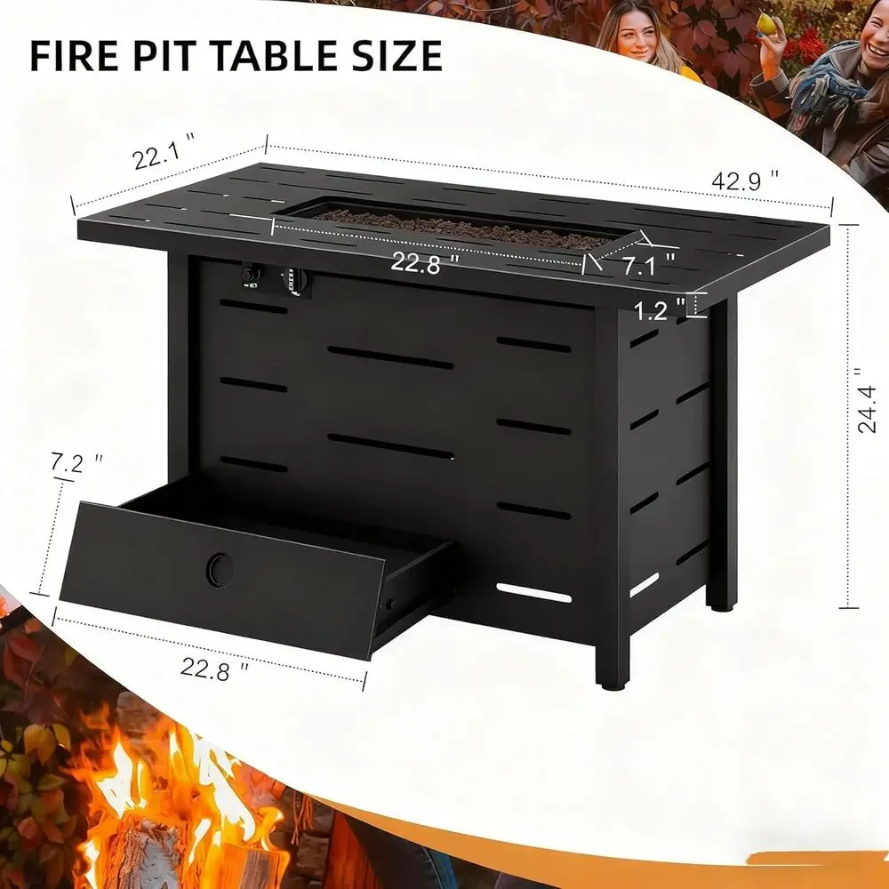 4-Piece Outdoor Patio Furnitur - Outdoor Furniture Fire Pit 评论和价格