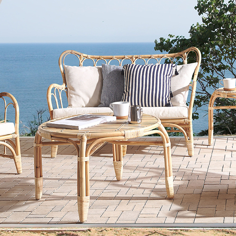 Custom Natural Real Rattan Sof - Outdoor Furniture Indonesia 评论和价格