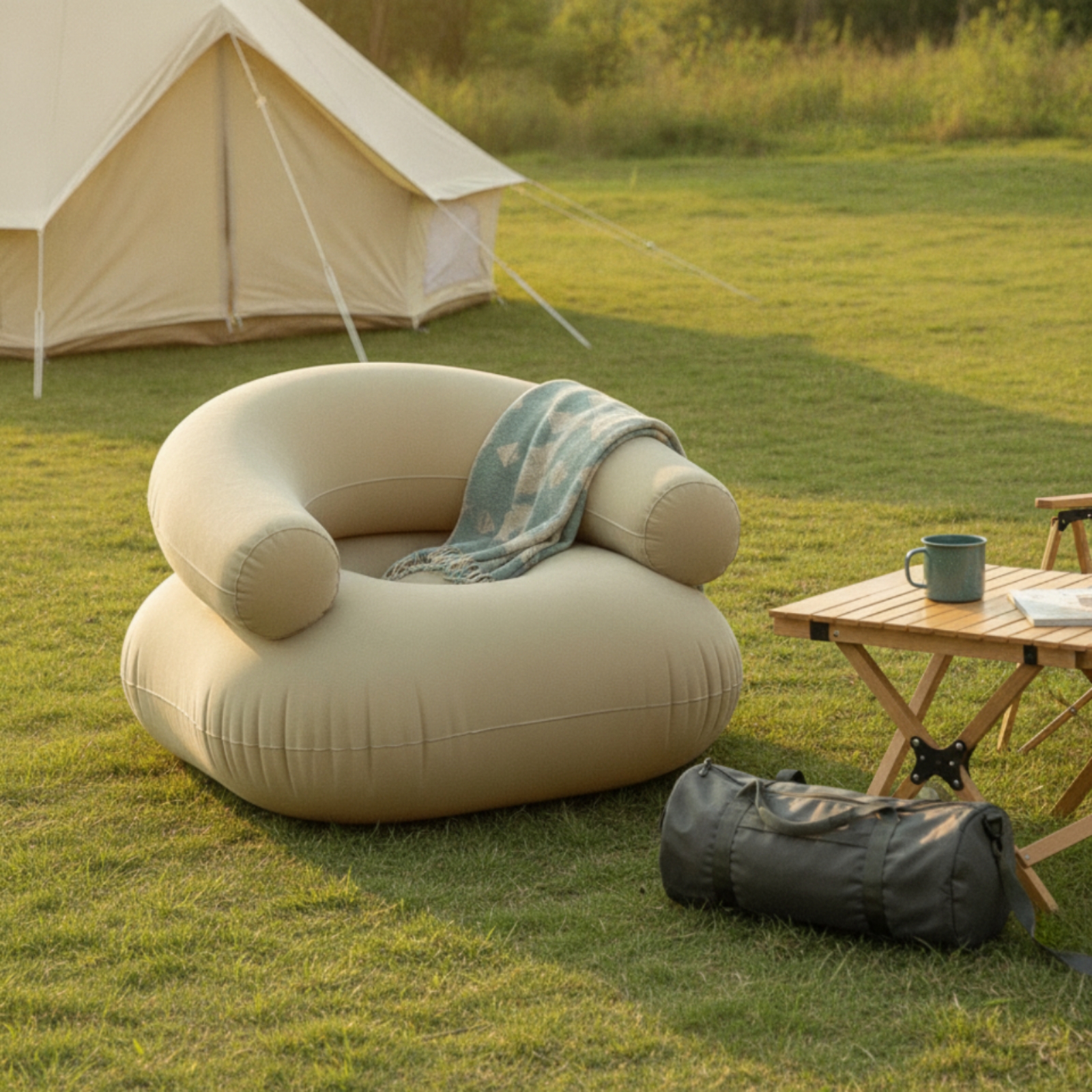 Inflatable Sofa Flocked Air So - Outdoor Furniture Lounge 评论和价格