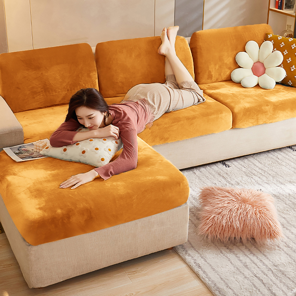 Elastic Velvet Sofa Seat Cushi - Outdoor Furniture L Shape 评论和价格