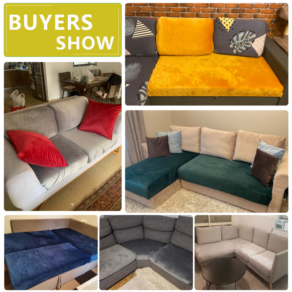 Elastic Velvet Sofa Seat Cushi - Outdoor Furniture L Shape 评论和价格