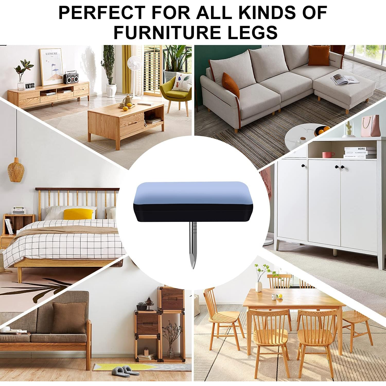 10Pcs Square Nail On Chair Leg - Outdoor Furniture Pads 评论和价格
