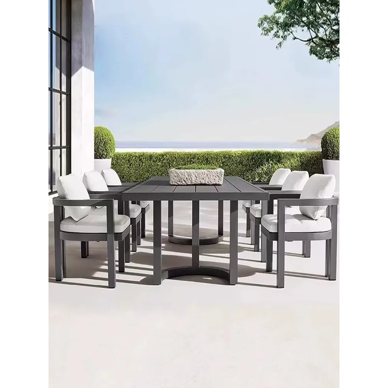 Nordic Outdoor Teak Wood Dinin - Outdoor Furniture Dining Set 评论和价格