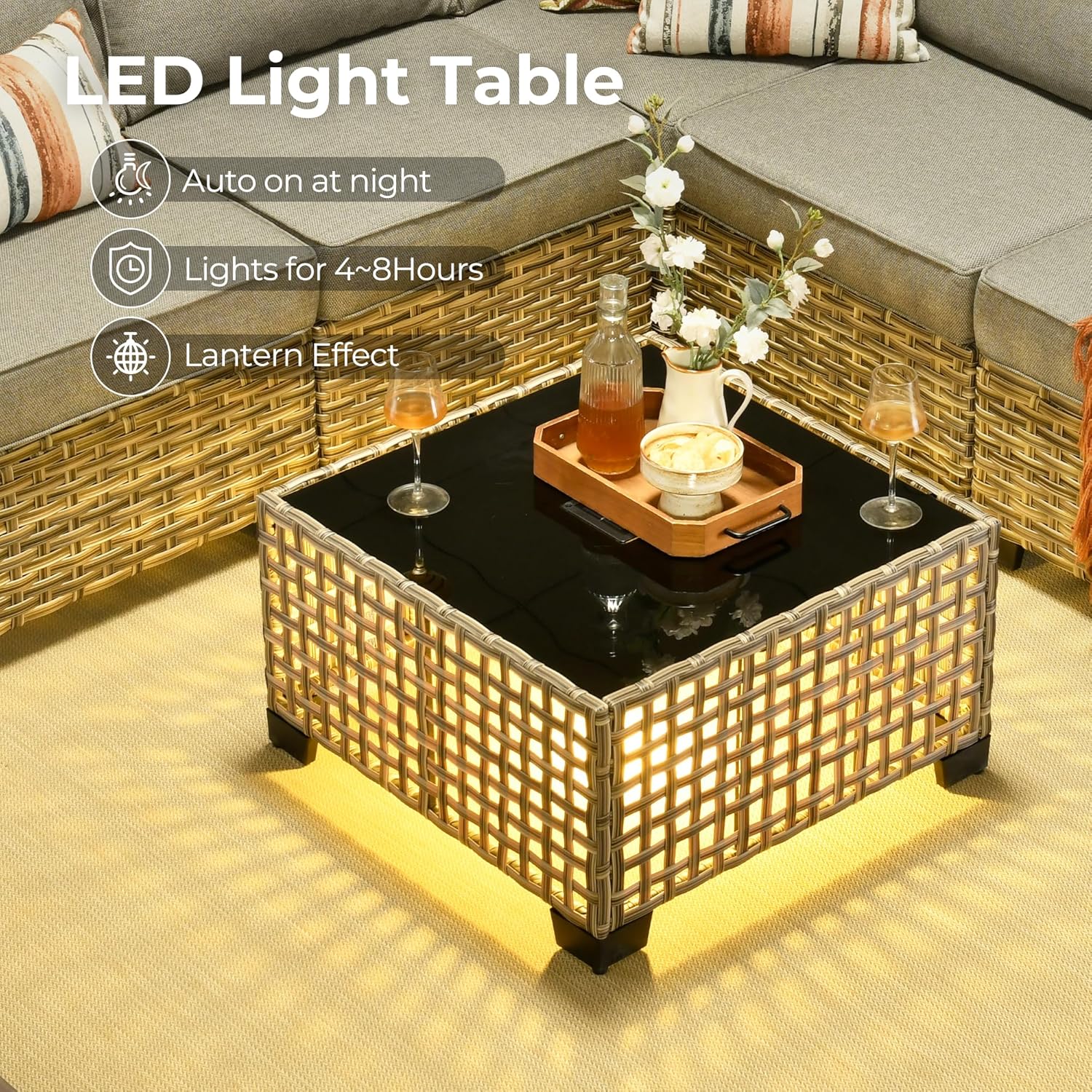 *u-Outdoor Sectional Patio Fur - Outdoor Furniture L Shape 评论和价格