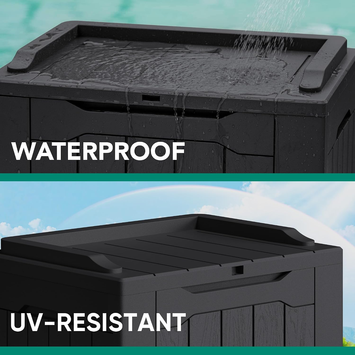 Devoko 30 Gallon Resin Deck Bo - Outdoor Furniture For Pool 评论和价格