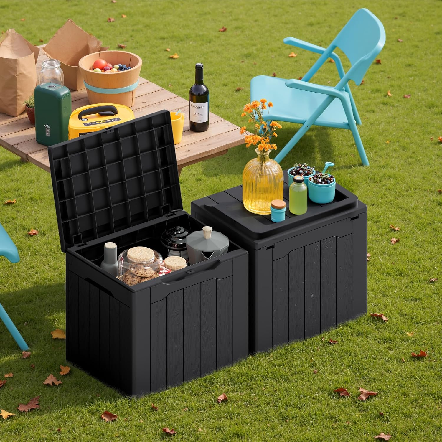 Devoko 30 Gallon Resin Deck Bo - Outdoor Furniture For Pool 评论和价格