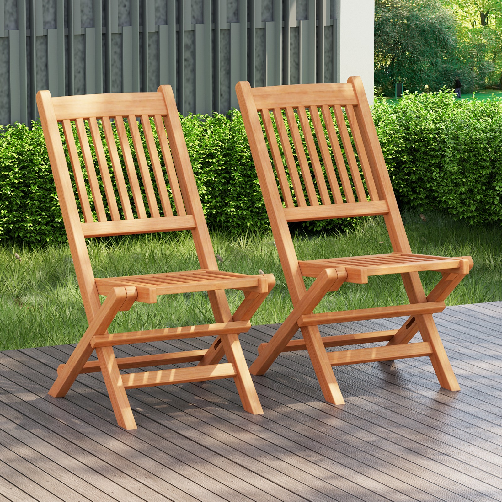 Patio Folding Chair Solid Indo - Outdoor Furniture Indonesia 评论和价格