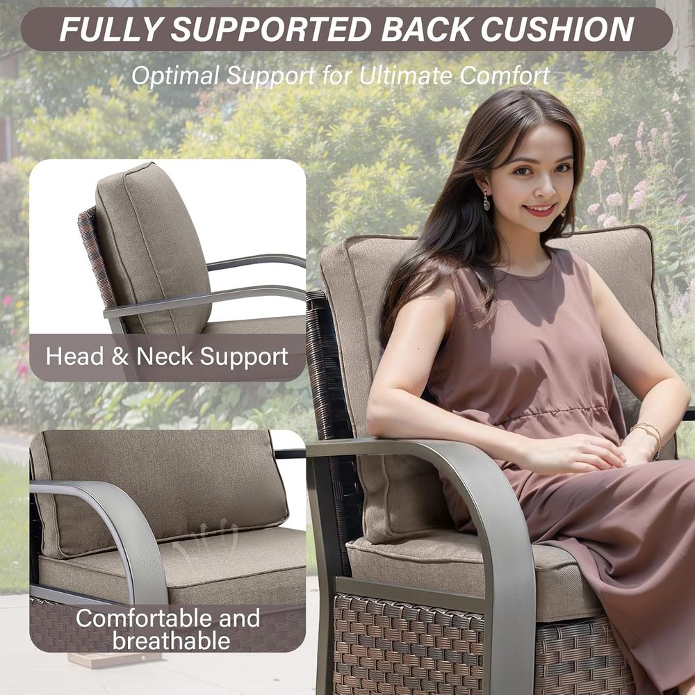 5-Piece Patio Furniture Set wi - Outdoor Furniture Fire Pit 评论和价格
