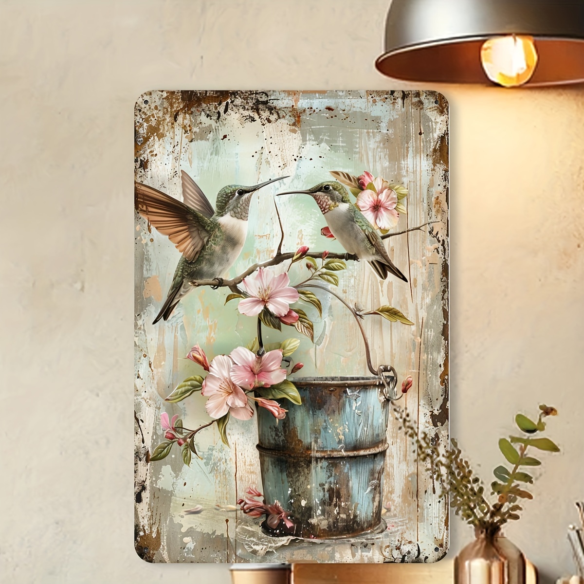 1pc Vintage Hummingbird & Flor - Outdoor Furniture Metal 评论和价格