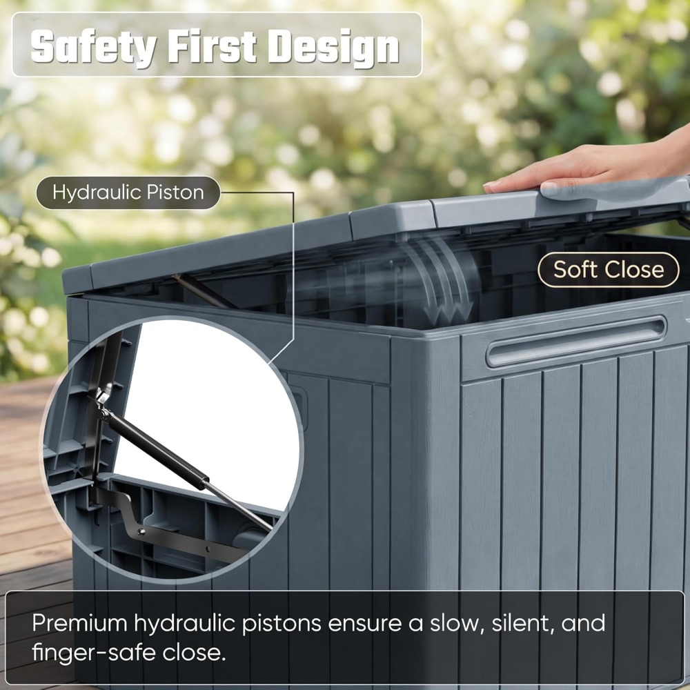 110 Gallon Outdoor Storage Box - Outdoor Furniture For Pool 评论和价格