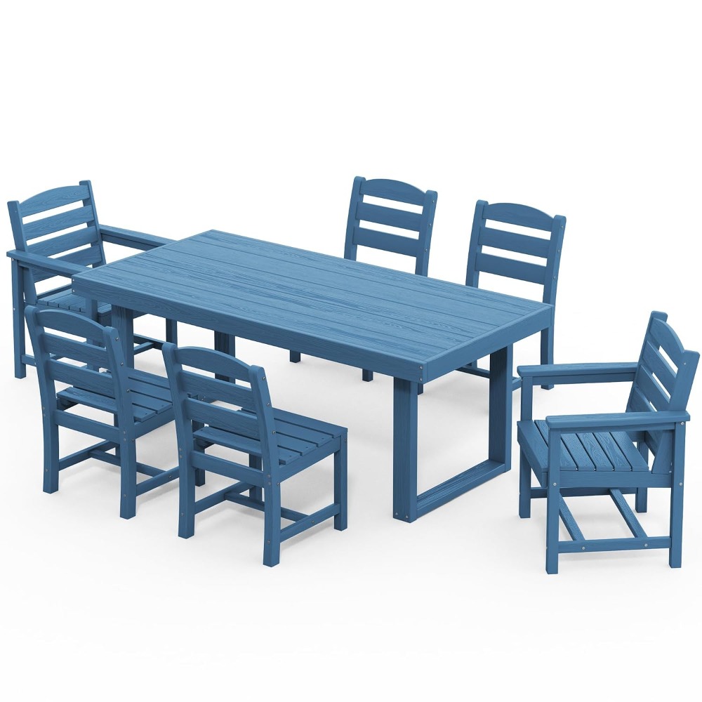 HDPE Outdoor Dining Set for 6, - Outdoor Furniture Dining Set 评论和价格