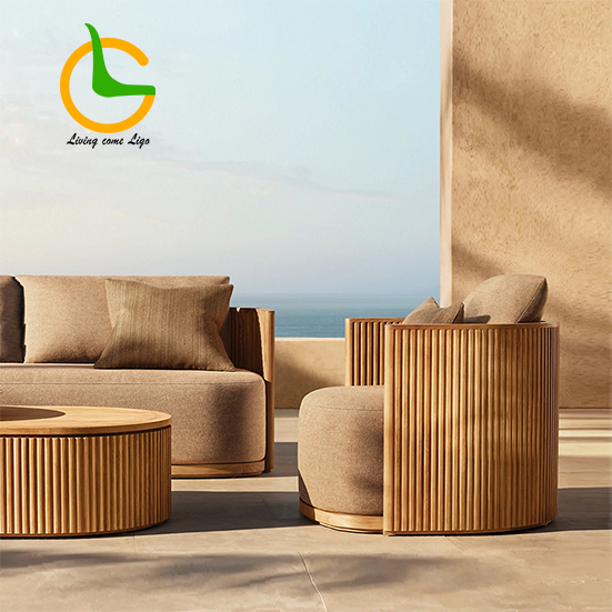 Luxury L-shaped Teak Wood Outd - Outdoor Furniture L Shape 评论和价格