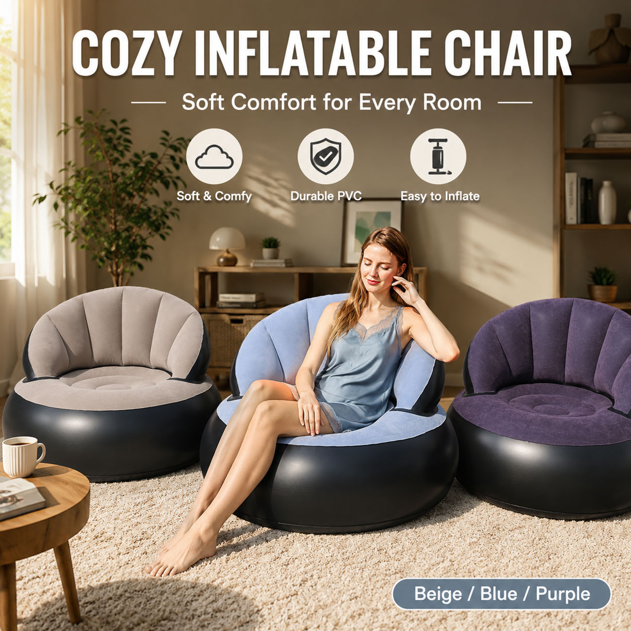 Inflatable Chair for Adults, F - Outdoor Furniture Lounge 评论和价格