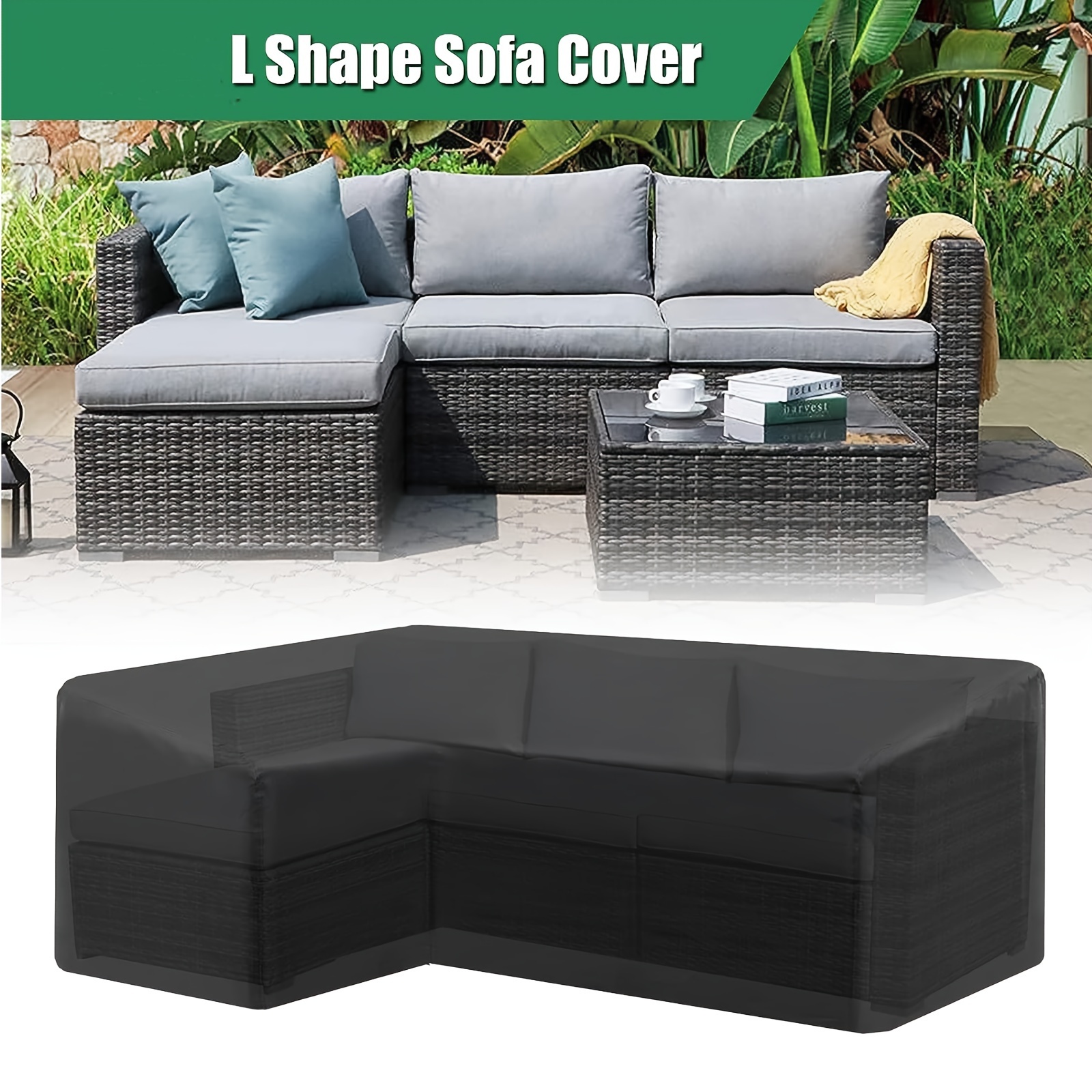 L-shaped Outdoor Sofa Cover, W - Outdoor Furniture L Shape 评论和价格